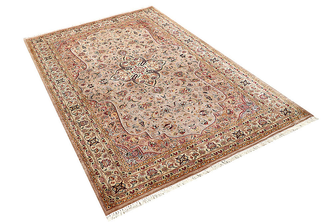 Tan Isfahan 4'  6" x 7'  1" - No. QA33461