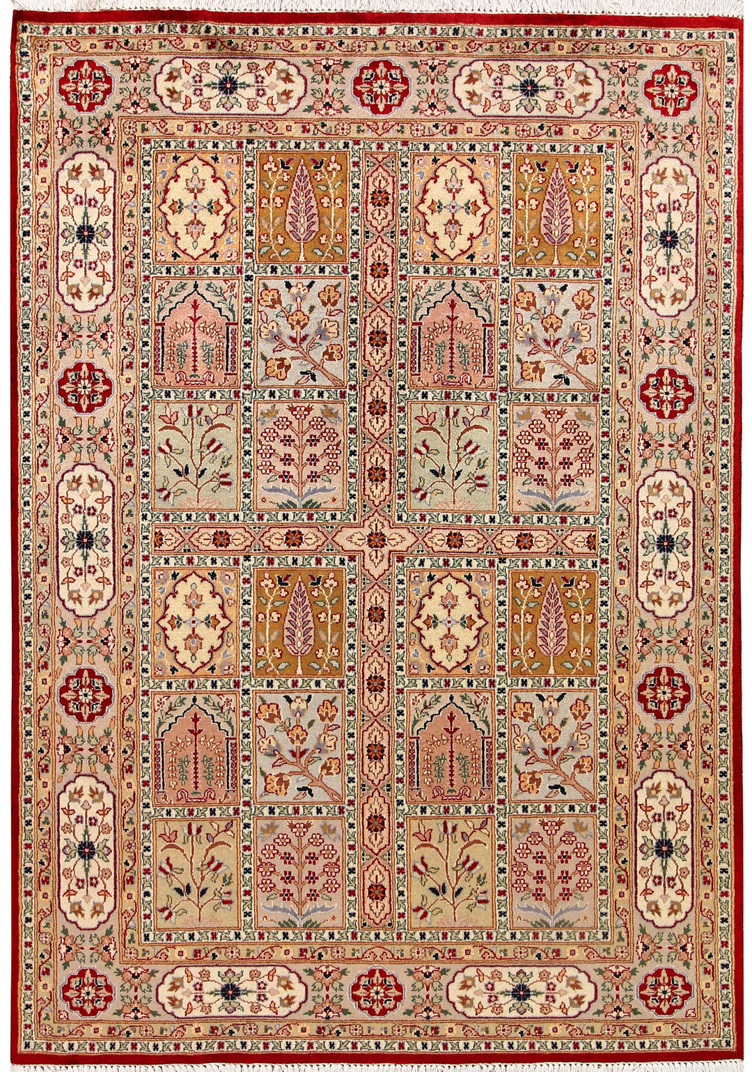 Afghan Bakhtiar Rug 4'6" x 6'5" Hand-Knotted