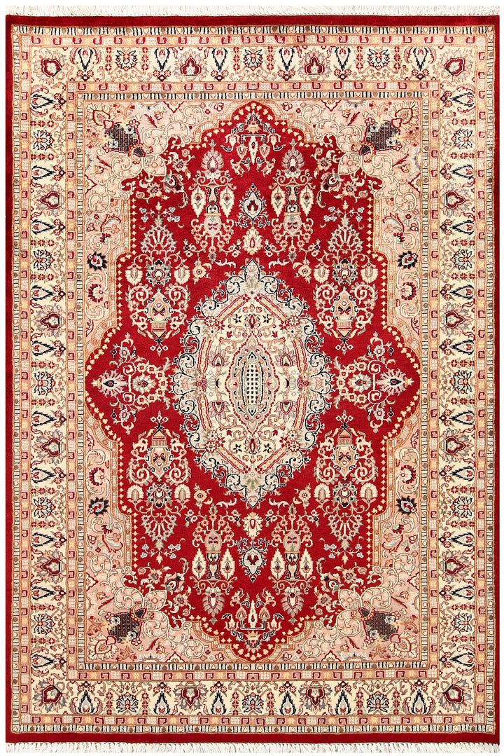 Firebrick Isfahan 4' 7 x 6' 8 - No. 56763