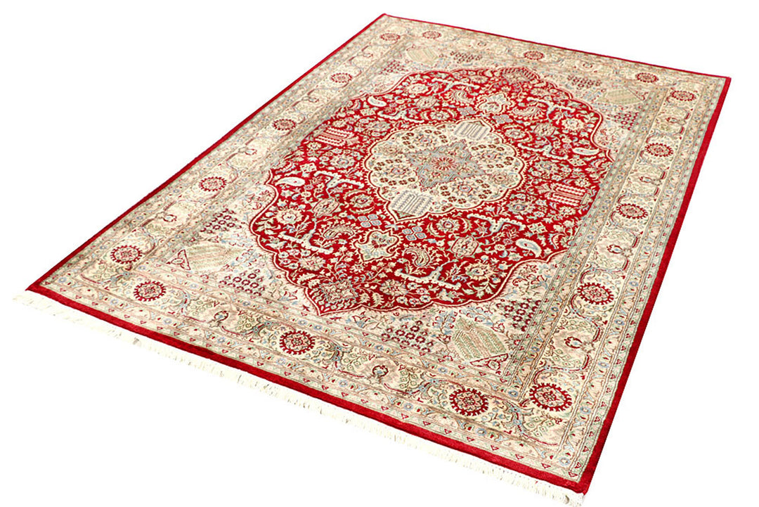 Firebrick Isfahan 4'  7" x 6'  8" - No. QA14689