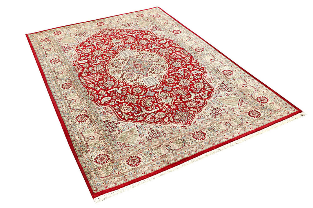 Firebrick Isfahan 4'  7" x 6'  8" - No. QA14689