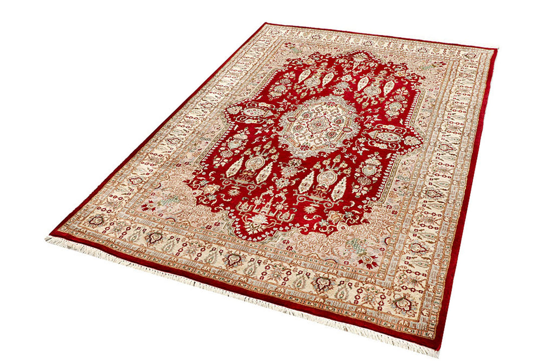 Firebrick Isfahan 4'  7" x 6'  7" - No. QA51773