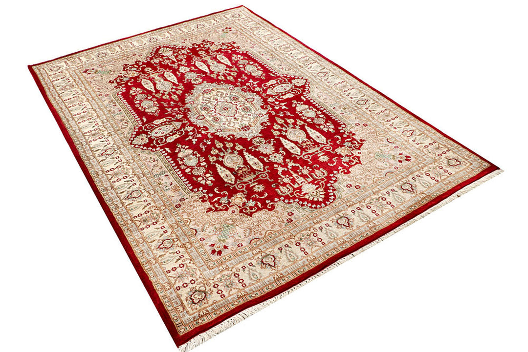 Firebrick Isfahan 4'  7" x 6'  7" - No. QA51773