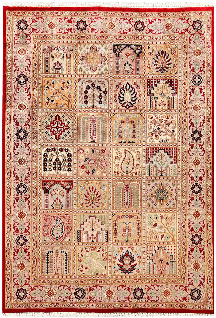 Multi Colored Bakhtiar 4'  6" x 6'  4" - No. QA62101