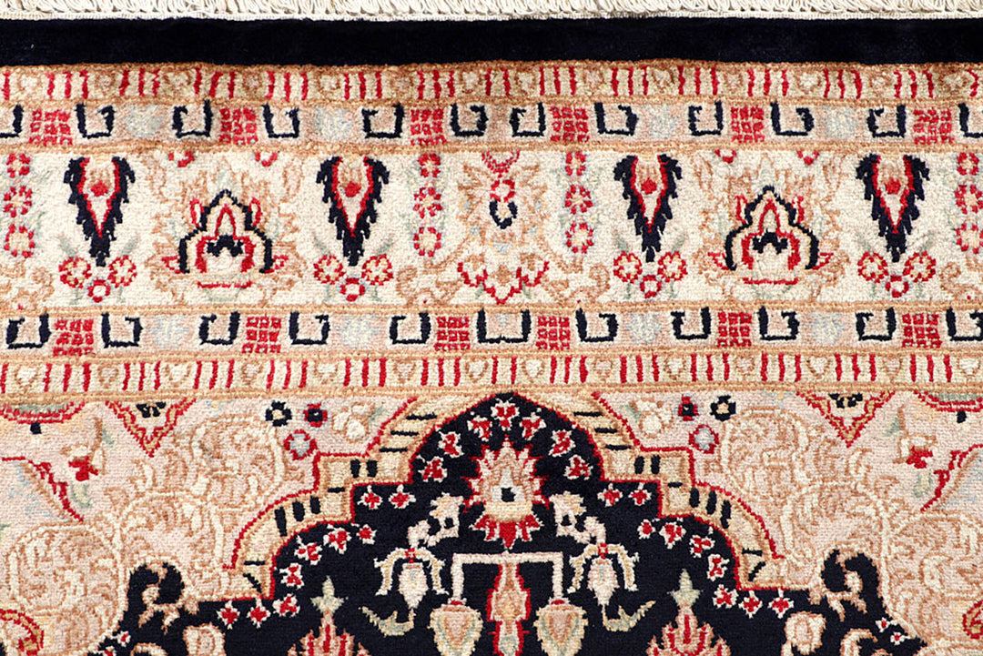 Black Isfahan 4'  5" x 6'  7" - No. QA57050