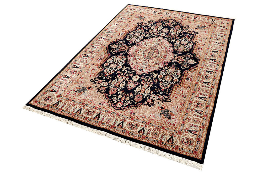 Black Isfahan 4' 5 x 6' 7 - No. 56778