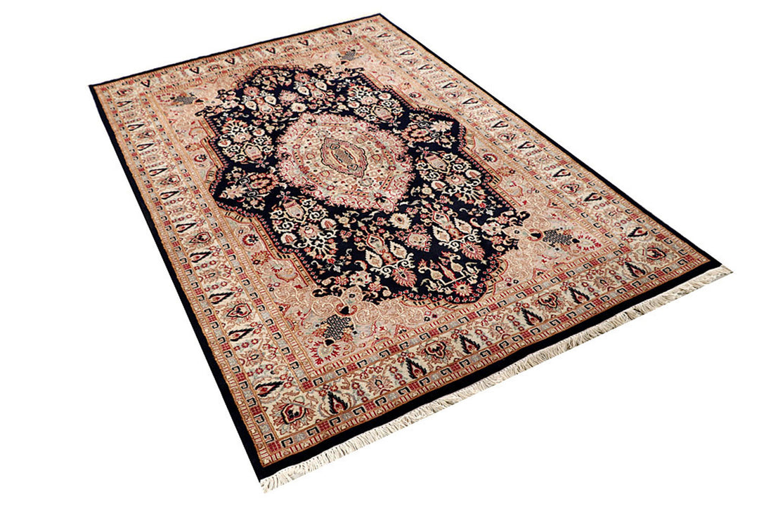 Black Isfahan 4'  5" x 6'  7" - No. QA57050