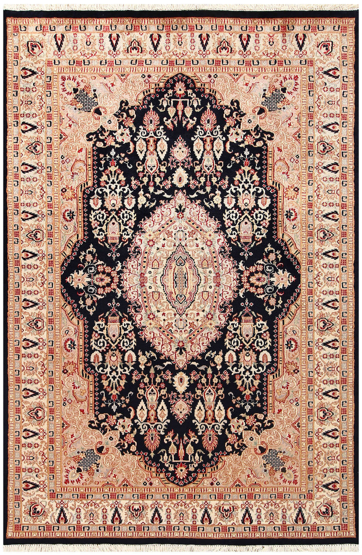 Black Isfahan 4' 5 x 6' 7 - No. 56778