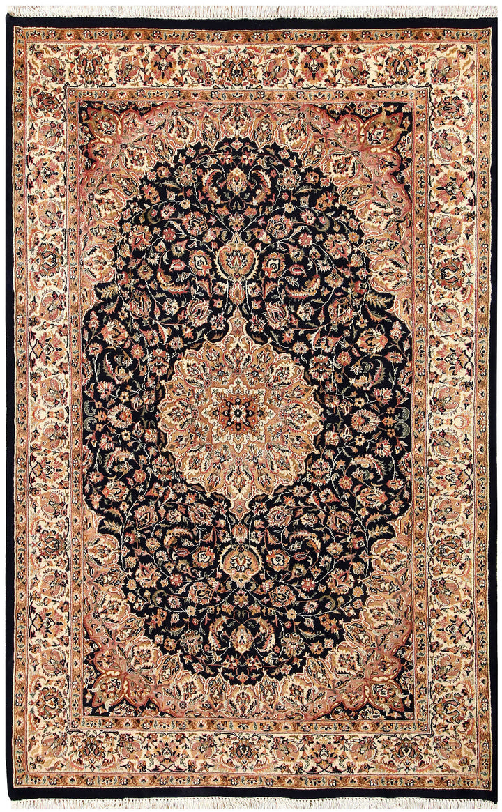 Black Isfahan 4' 5 x 7' 2 - No. 56785 - ALRUG Rug Store