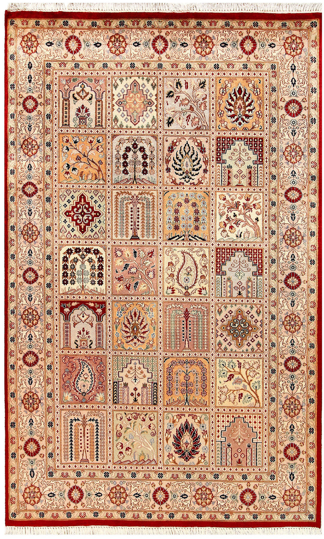 Afghan Bakhtiar Rug 4' 6" x 7' Hand-Knotted