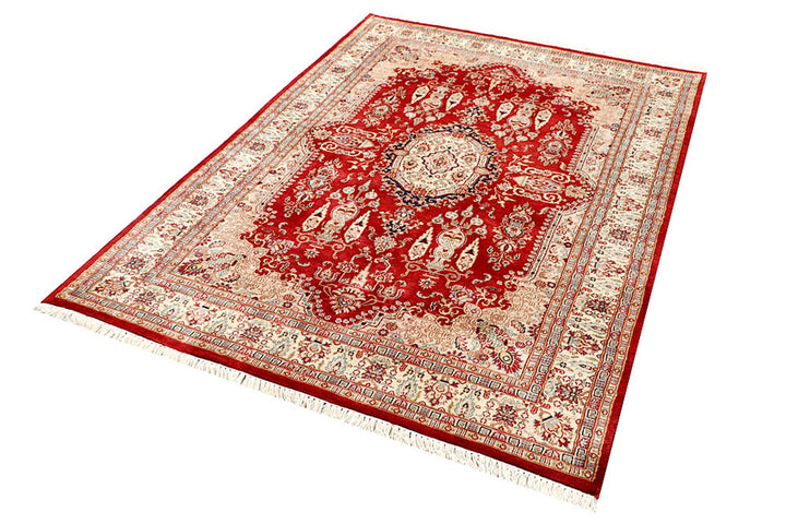 Firebrick Isfahan 4'  6" x 6'  6" - No. QA44766