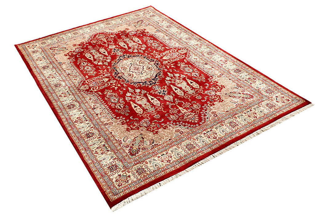 Firebrick Isfahan 4'  6" x 6'  6" - No. QA44766