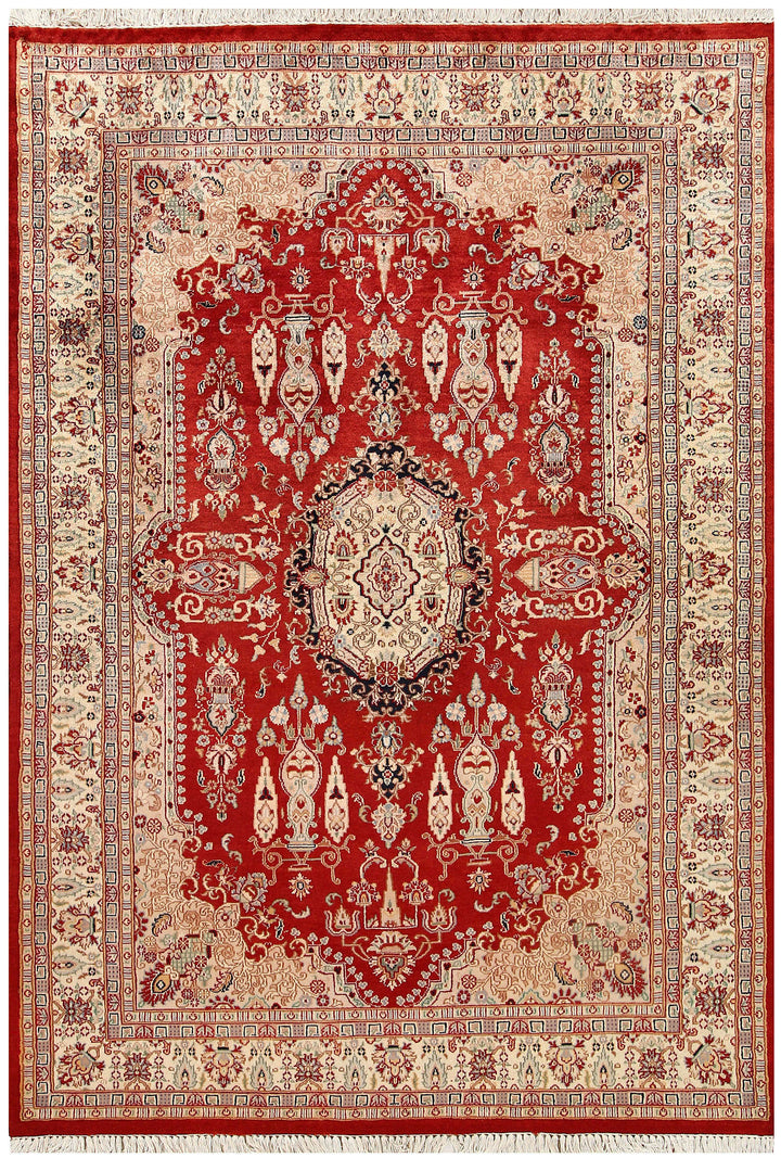 Firebrick Isfahan 4'  6" x 6'  6" - No. QA44766