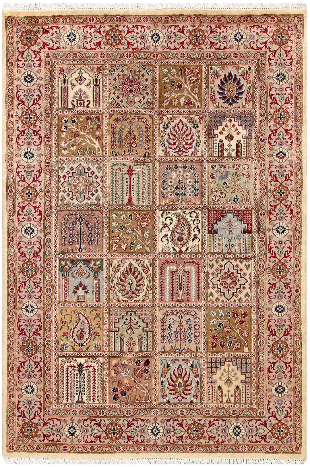 Afghan Bakhtiar Rug 4' 6 x 6' 8 Hand-Knotted