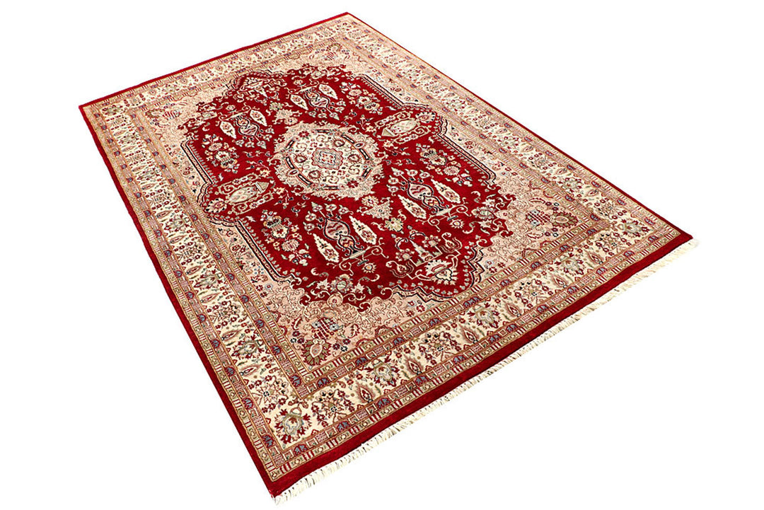 Firebrick Isfahan 4'  5" x 6'  6" - No. QA81741