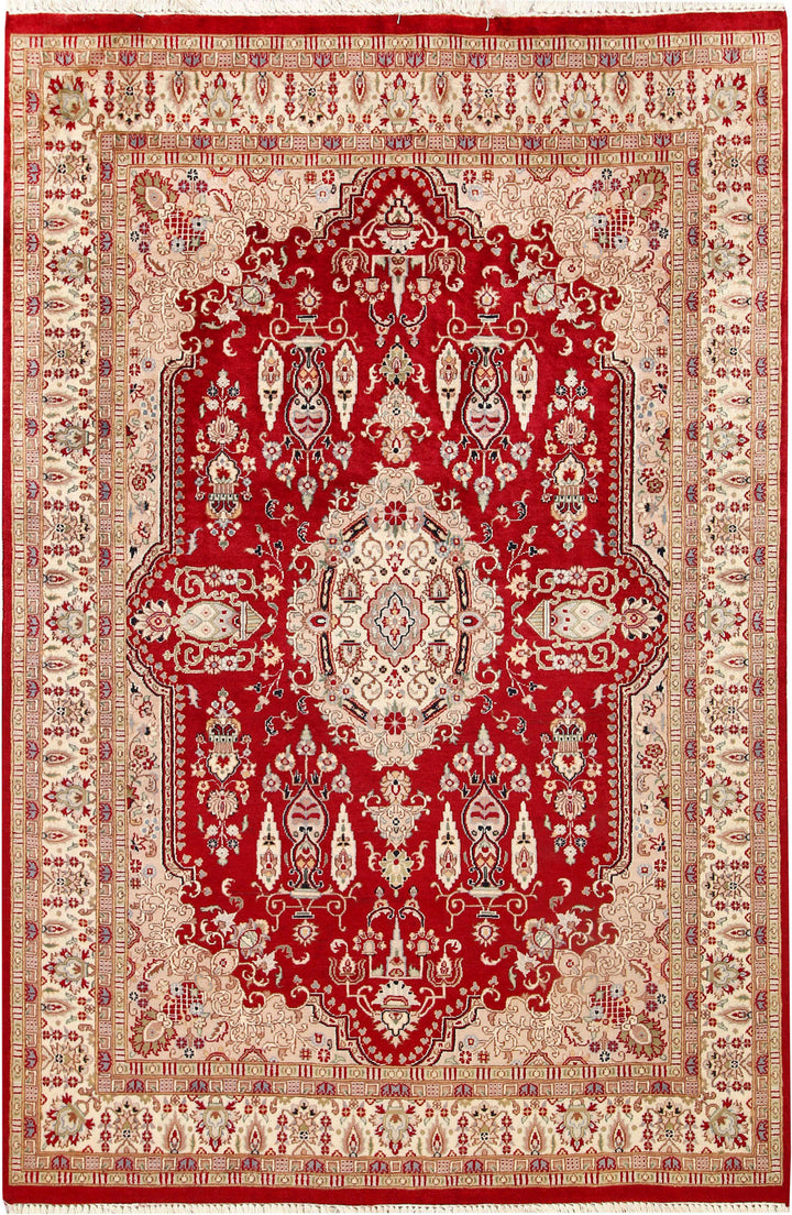 Firebrick Isfahan 4' 5 x 6' 6 - No. 56795