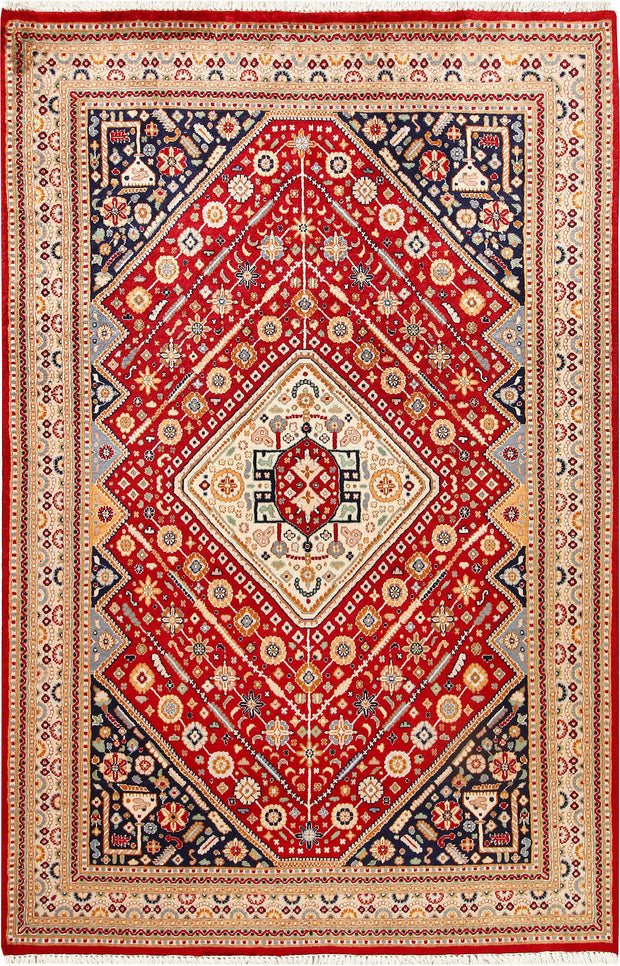 Firebrick Isfahan 4'  6" x 6'  10" - No. QA70350