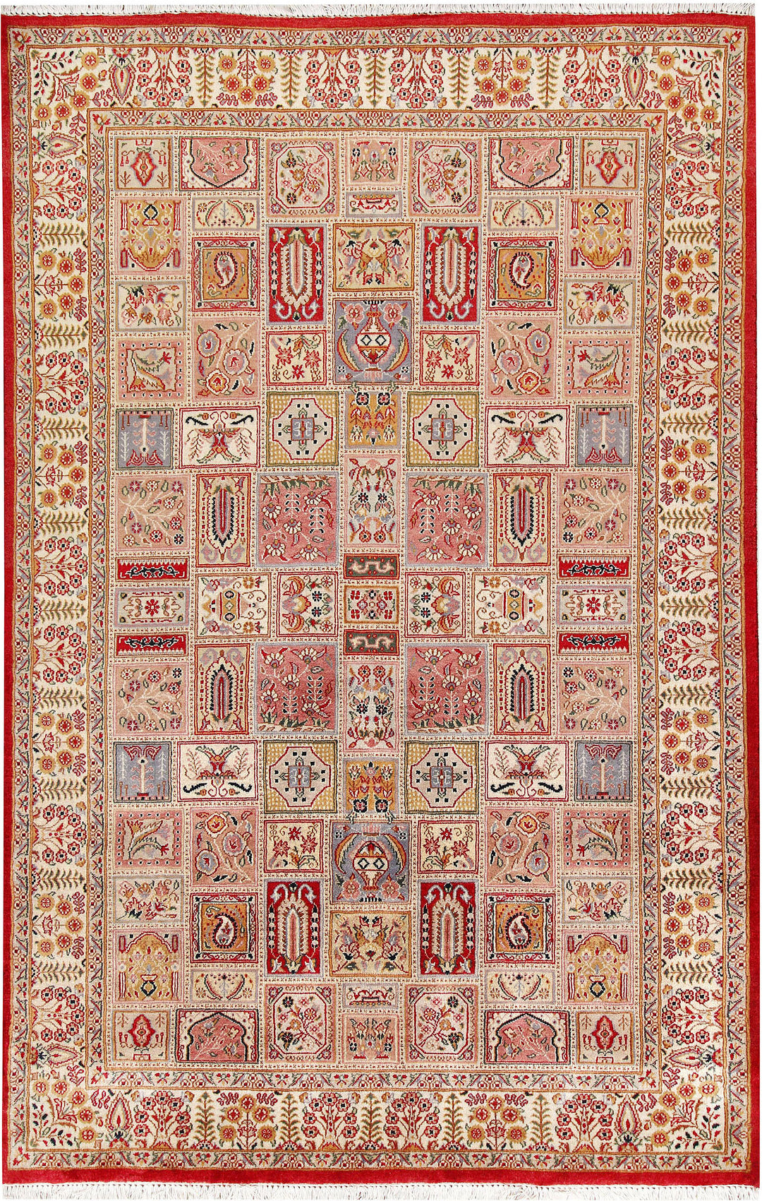 Pakistani Bakhtiar Rug 4'7" x 7'1" Hand-Knotted