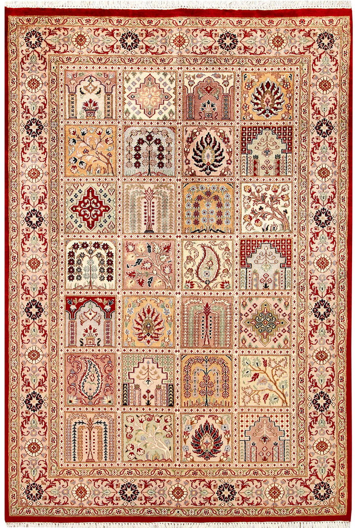 Multi Colored Bakhtiar 4'  6" x 6'  7" - No. QA51673
