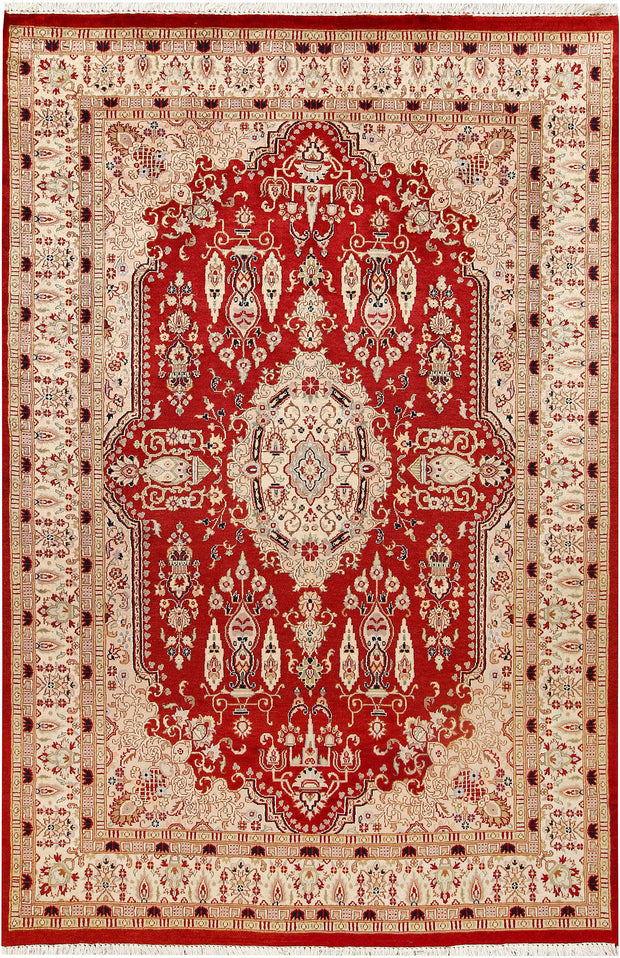Firebrick Isfahan 4' 5 x 6' 8 - No. 56807