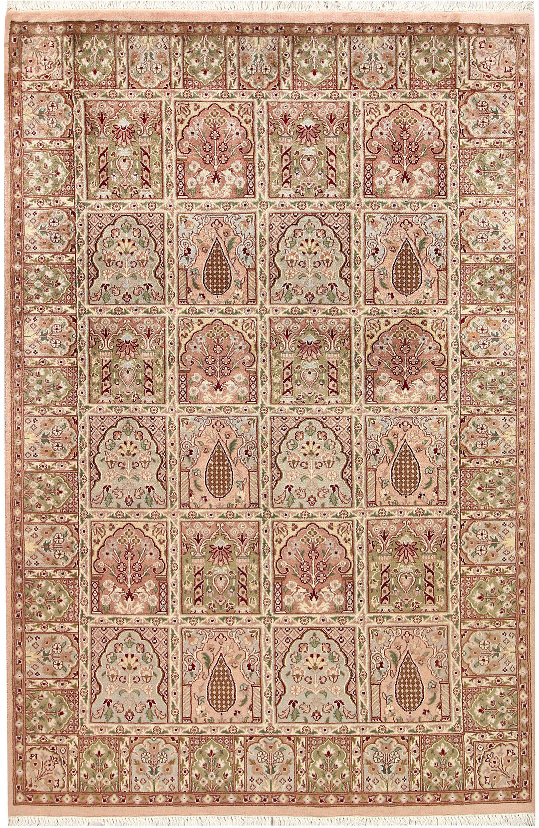 Afghan Bakhtiar Rug 4'1" x 6'2" Hand-Knotted