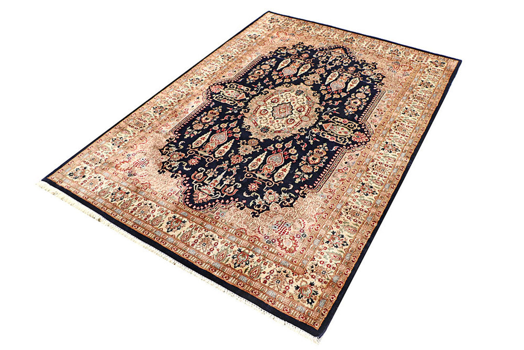 Navy Isfahan 4'  6" x 6'  6" - No. QA42897
