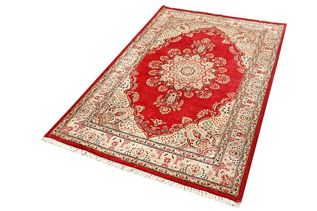 Red Isfahan 3'  6" x 5'  7" - No. QA39557