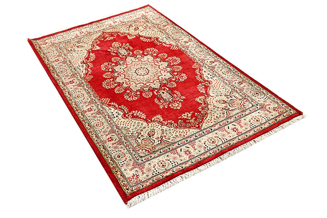 Red Isfahan 3'  6" x 5'  7" - No. QA39557