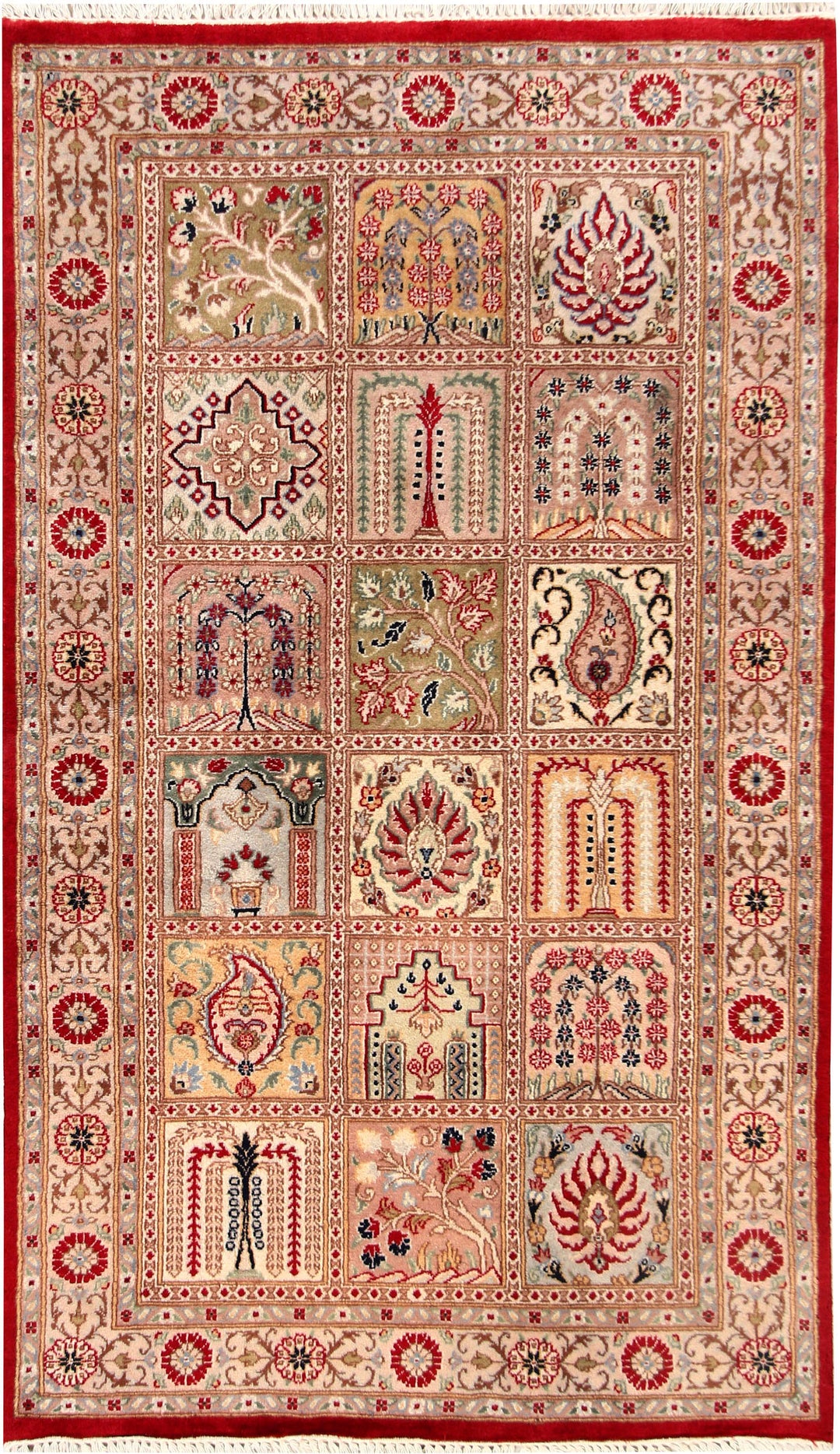 Afghan Bakhtiar Rug 3'3" x 5'6" Hand-Knotted