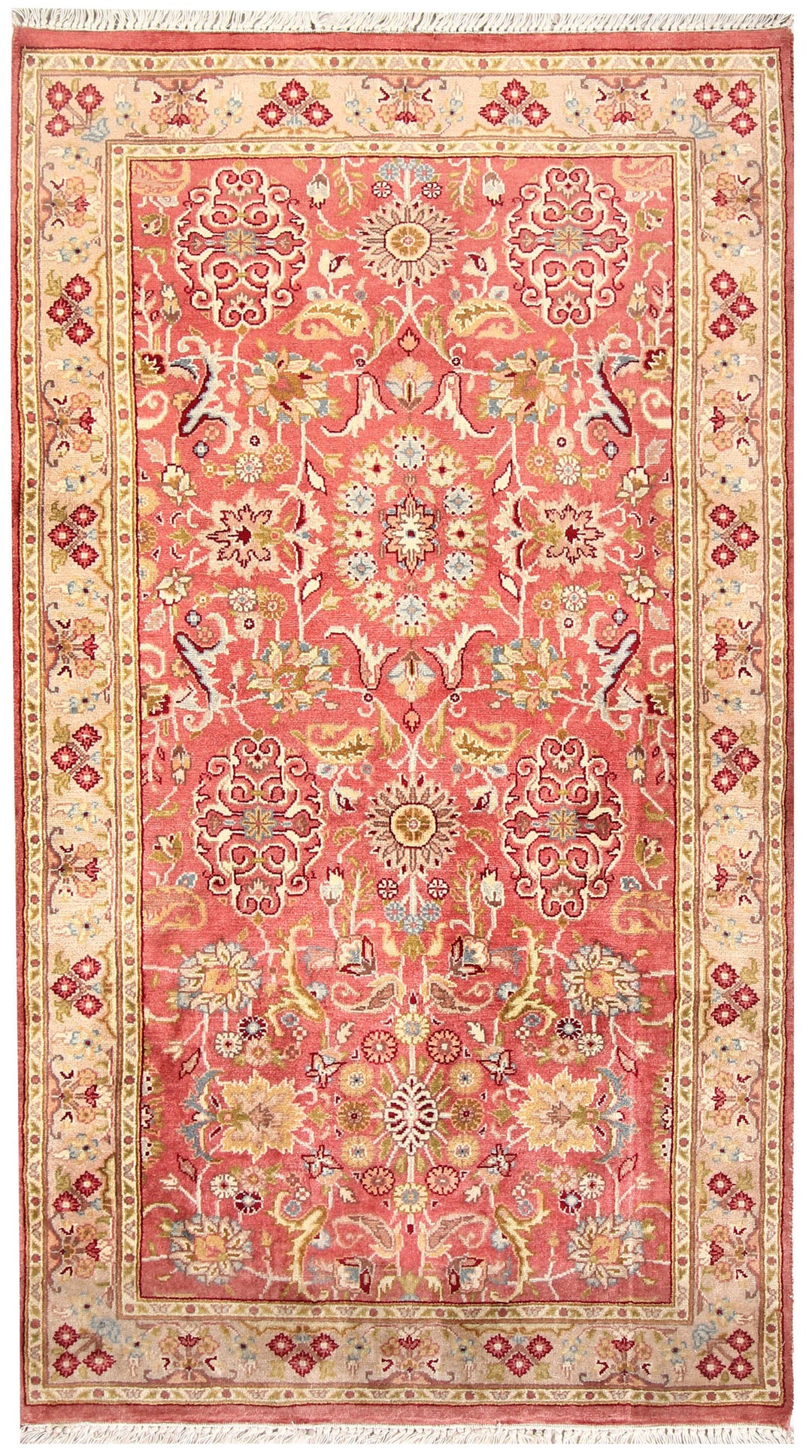 Light Coral Afghan Mahal Rug 2' 8" x 4' 10" Hand-Knotted