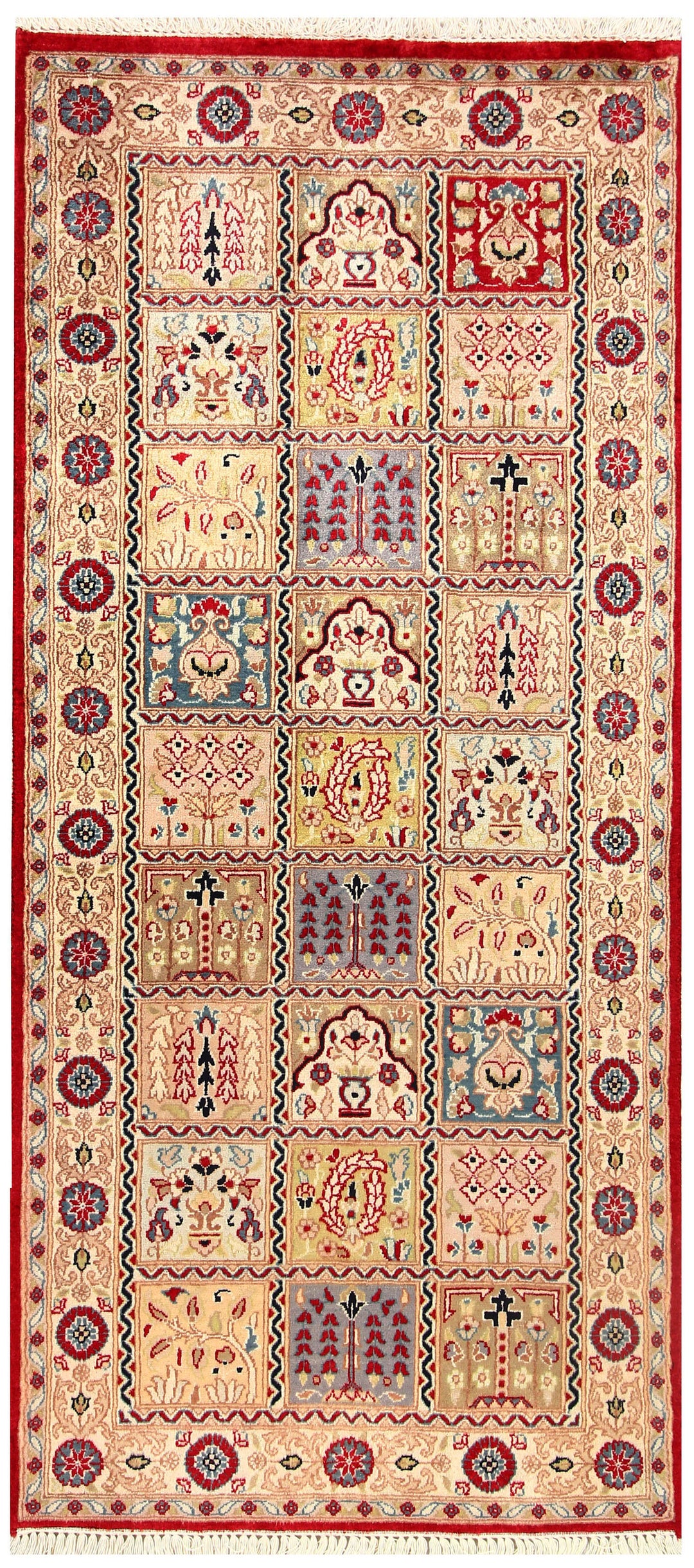 Pakistani Bakhtiar Rug 2' 7" x 5' 9" Hand-Knotted