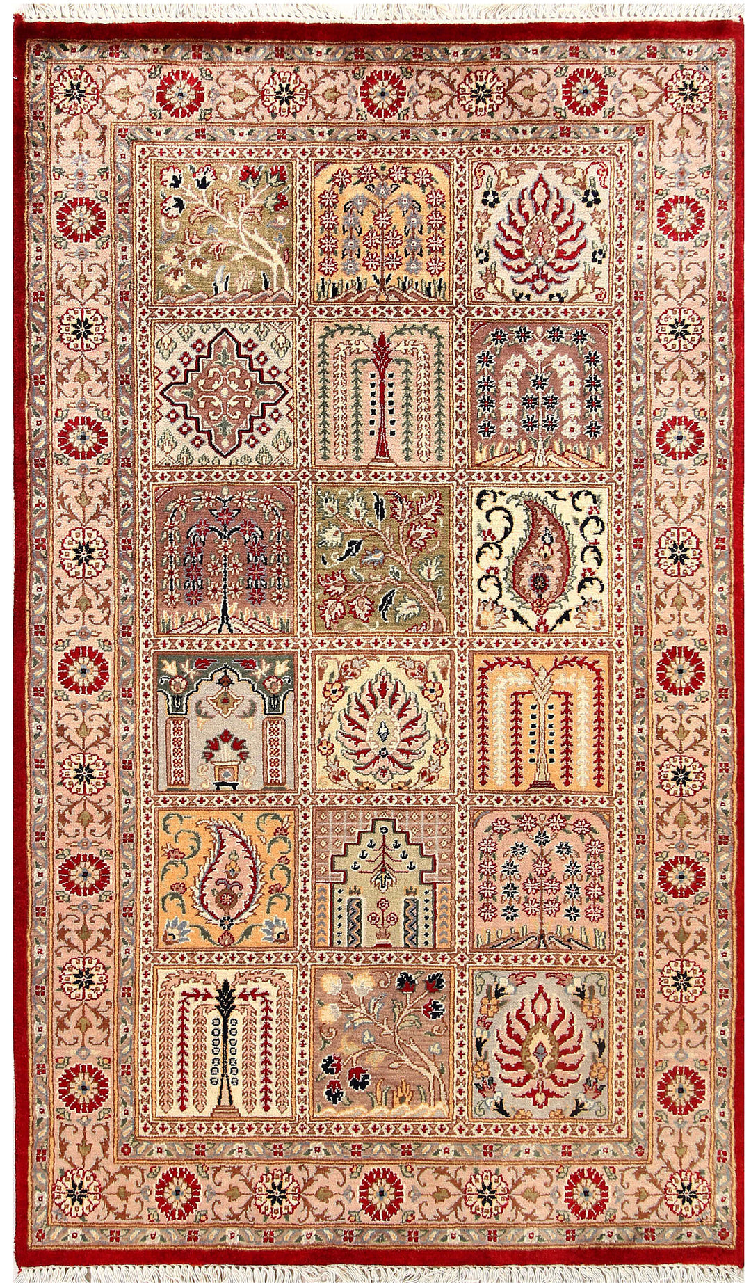 Afghan Bakhtiar Rug 3'5" x 5'6" Hand-Knotted