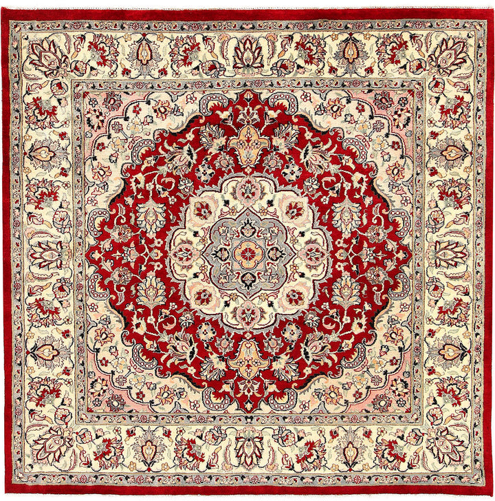 Firebrick Kashan 5' 1 x 5' 2 - No. 56939 - ALRUG Rug Store