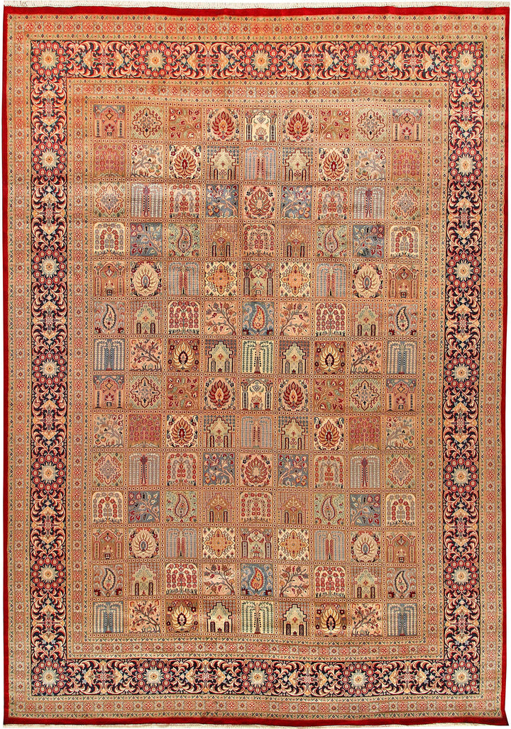 Multi Colored Bakhtiar 10'  x" 14'  2" - No. QA50456