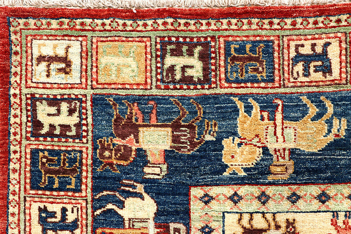 Dark Blue Kazak 5' x 6' 2 - No. 56951 - ALRUG Rug Store