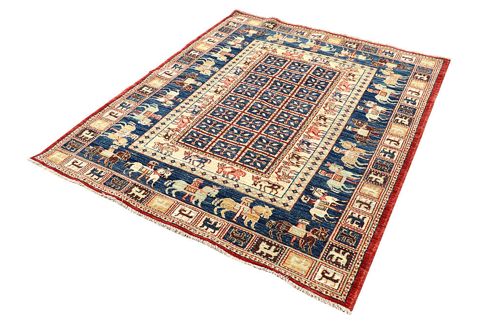 Dark Blue Kazak 5' x 6' 2 - No. 56951 - ALRUG Rug Store