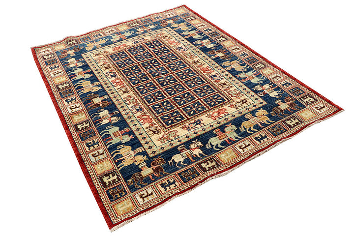 Dark Blue Kazak 5' x 6' 2 - No. 56951 - ALRUG Rug Store
