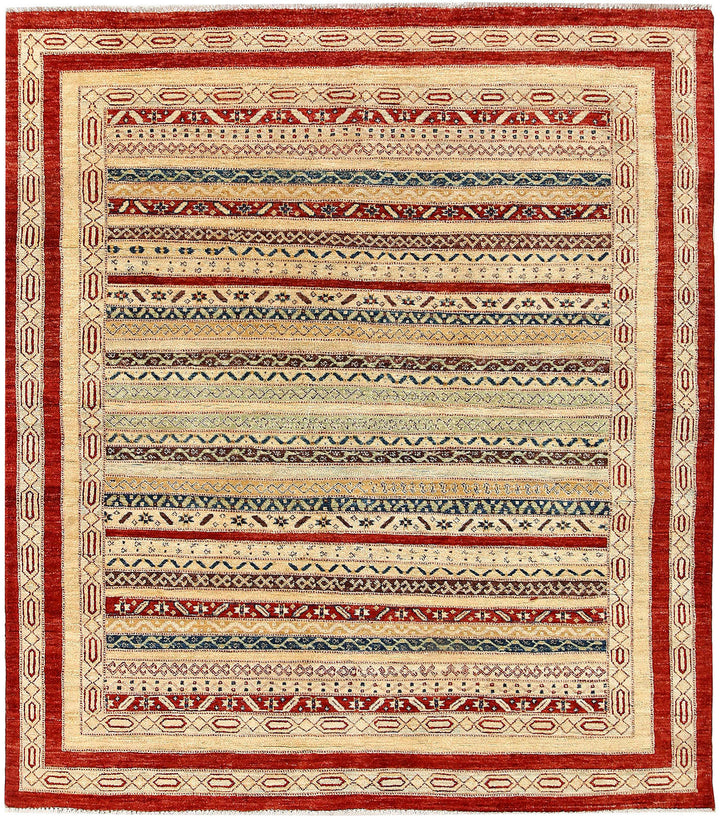 Multi Colored Kazak 6' 6 x 7' 4 - No. 56952 - ALRUG Rug Store