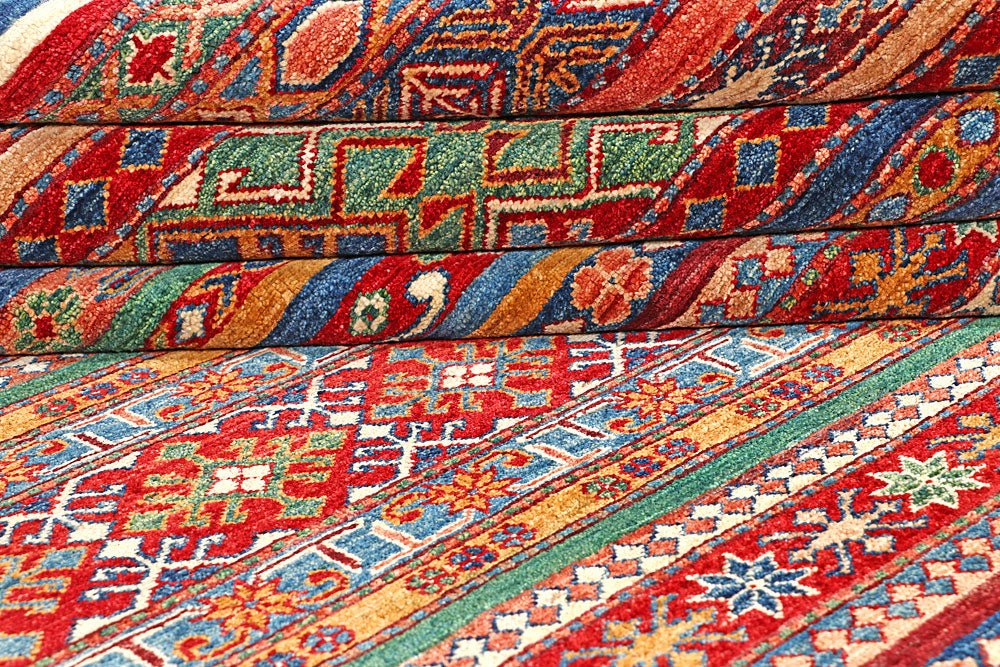 Multi Colored Kazak 6' 9 x 9' - No. 56963 - ALRUG Rug Store