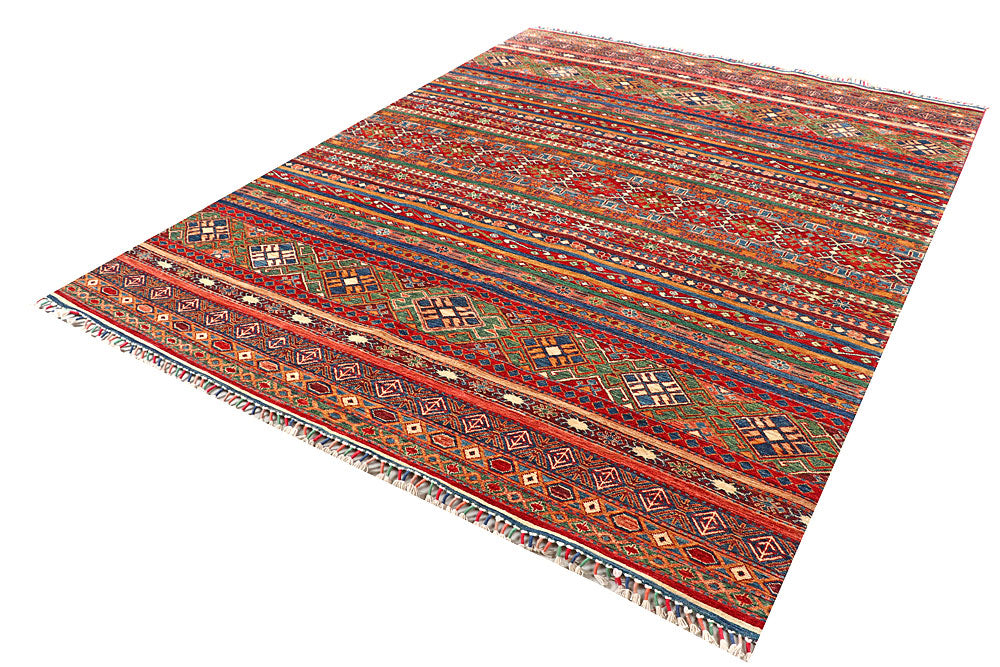 Multi Colored Kazak 6' 9 x 9' - No. 56963 - ALRUG Rug Store