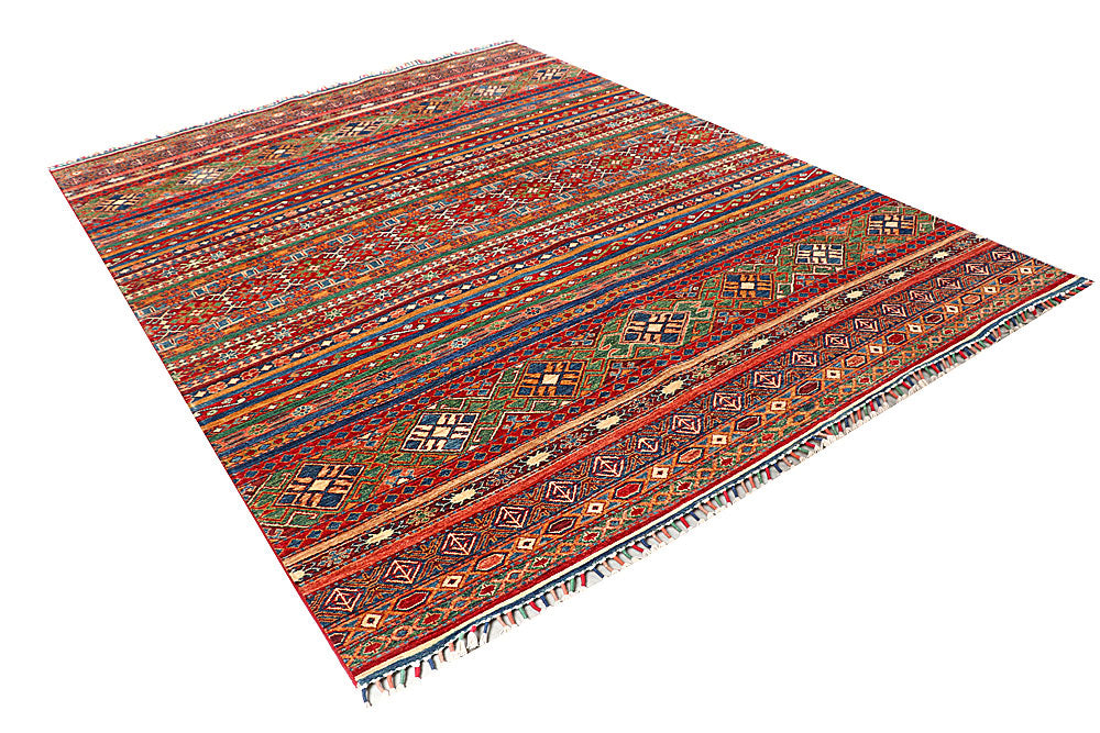 Multi Colored Kazak 6' 9 x 9' - No. 56963 - ALRUG Rug Store