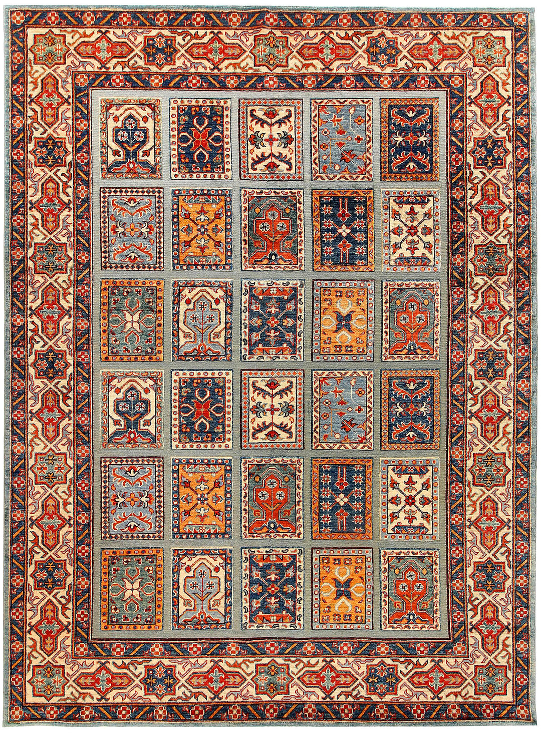 Dark Grey Bakhtiar 6' 7 x 9' - No. 56966 - ALRUG Rug Store