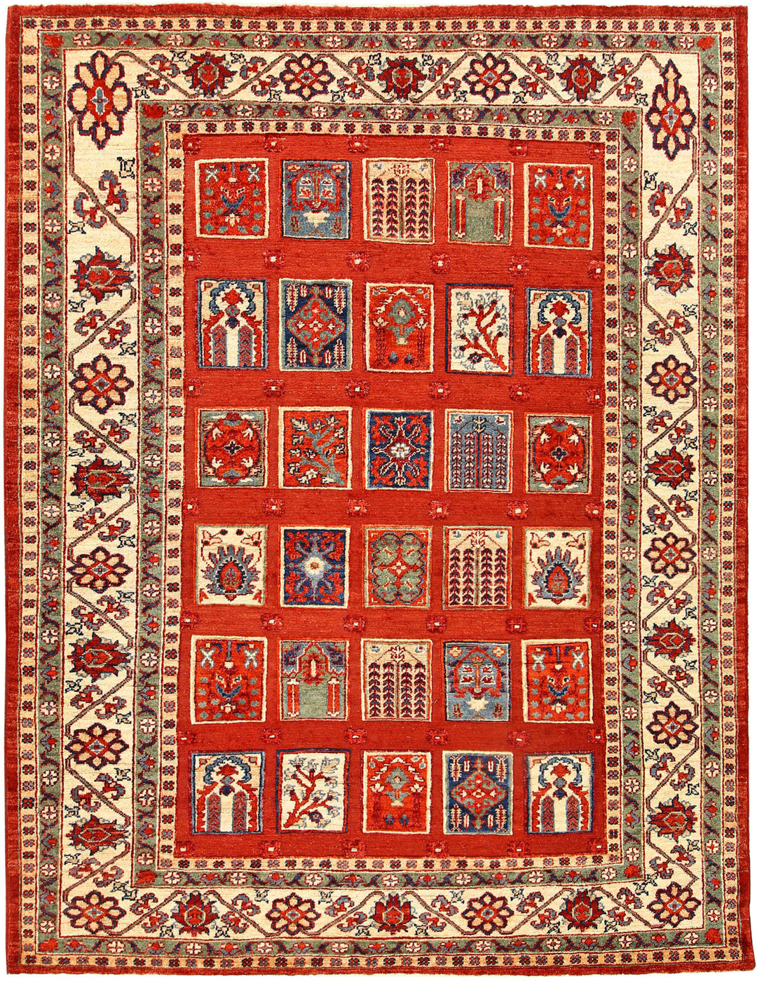 Orange Red Bakhtiar 5' 10 x 7' 9 - No. 56979 - ALRUG Rug Store