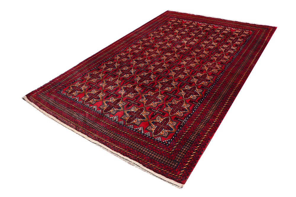 Firebrick Baluchi 5' 11 x 9' 1 - No. 56982 - ALRUG Rug Store