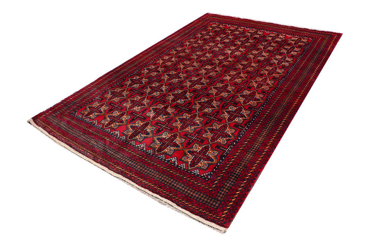 Firebrick Baluchi 5' 11 x 9' 1 - No. 56982 - ALRUG Rug Store