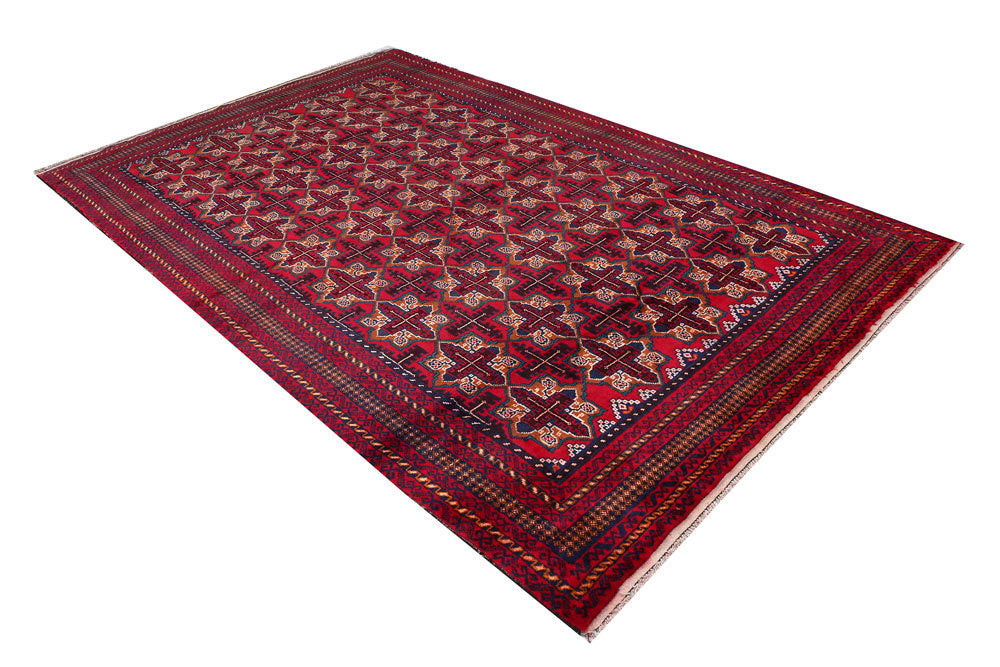 Firebrick Baluchi 5' 11 x 9' 1 - No. 56982 - ALRUG Rug Store