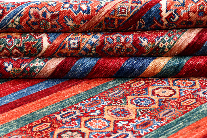 Multi Colored Kazak 5' 10 x 8' 3 - No. 57029 - ALRUG Rug Store