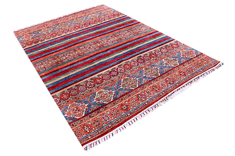 Multi Colored Kazak 5' 10 x 8' 3 - No. 57029 - ALRUG Rug Store
