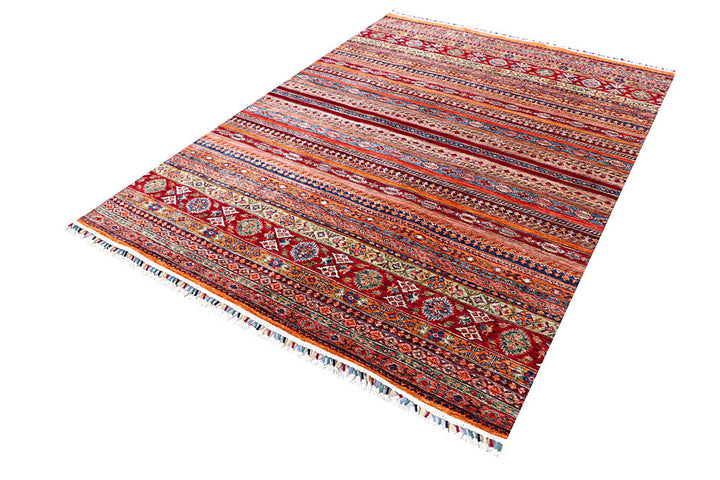 Multi Colored Kazak 5' 7 x 7' 9 - No. 57033 - ALRUG Rug Store