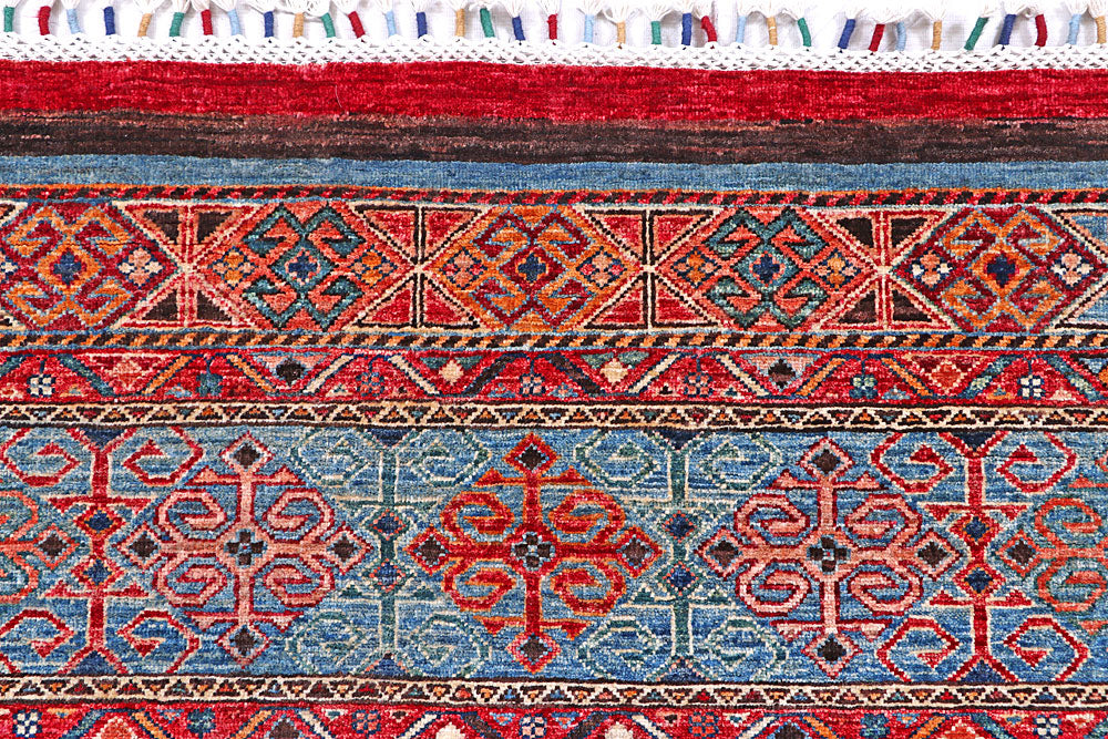 Multi Colored Kazak 4' 11 x 7' 1 - No. 57043 - ALRUG Rug Store
